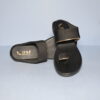 Slim fit black patti chappal